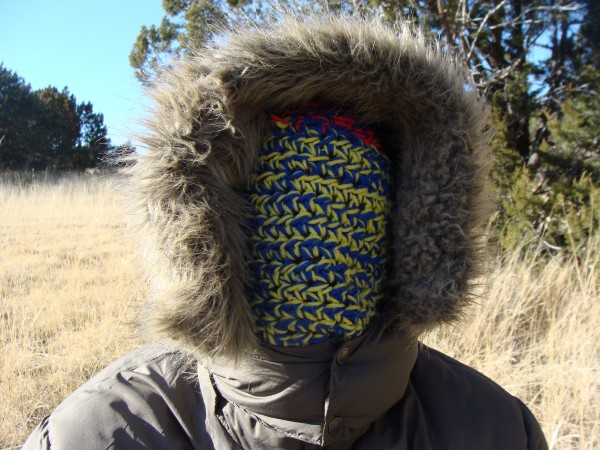 Bundled up for a Picnic Trying to stay warm during a picnic on BLM land in New Mexico