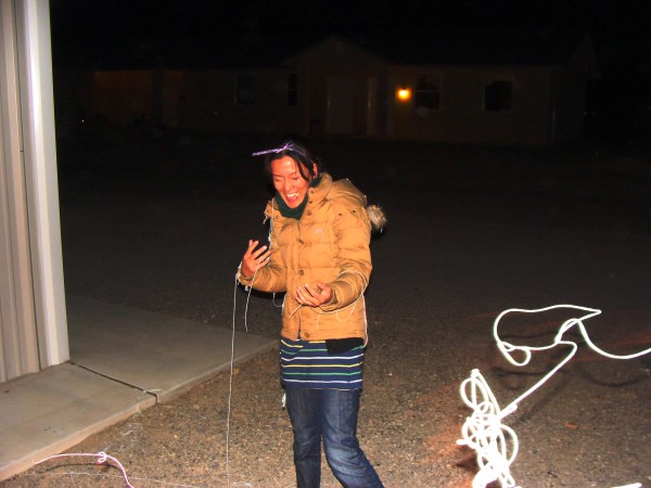 Happy Birthday with silly string