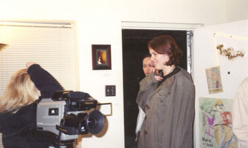 Art student Megan being interviewed by Tru News at Truman State University