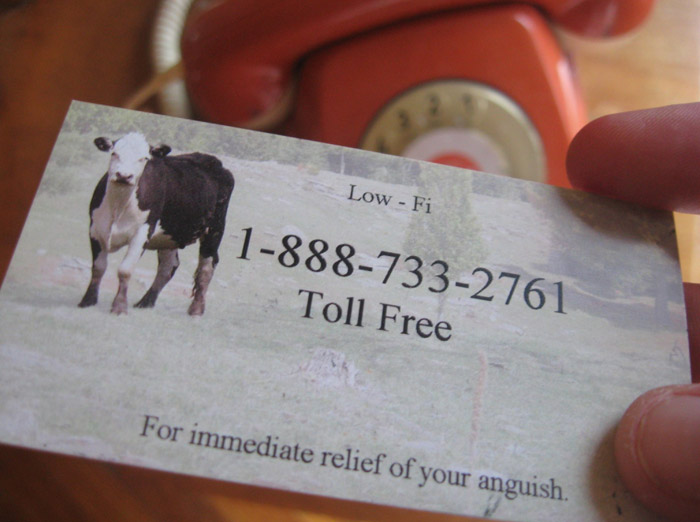 Low-fi Toll-free - For immediate relief of your anguish