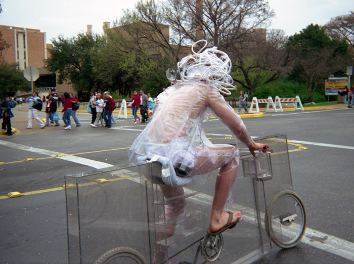Invisible Bicycle ride in Austin, Texas.