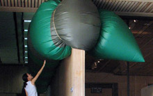Inflatable sculpture for Texas Uprising exhibition UTSA Gallery
