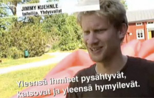 Short interview of Jimmy Kuehnle by Merja Vasikkaniemi during a segment on the Stundars Museum.